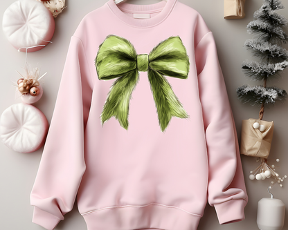 Christmas Coquette Bow Sweatshirt – Christmas Vibes Gift