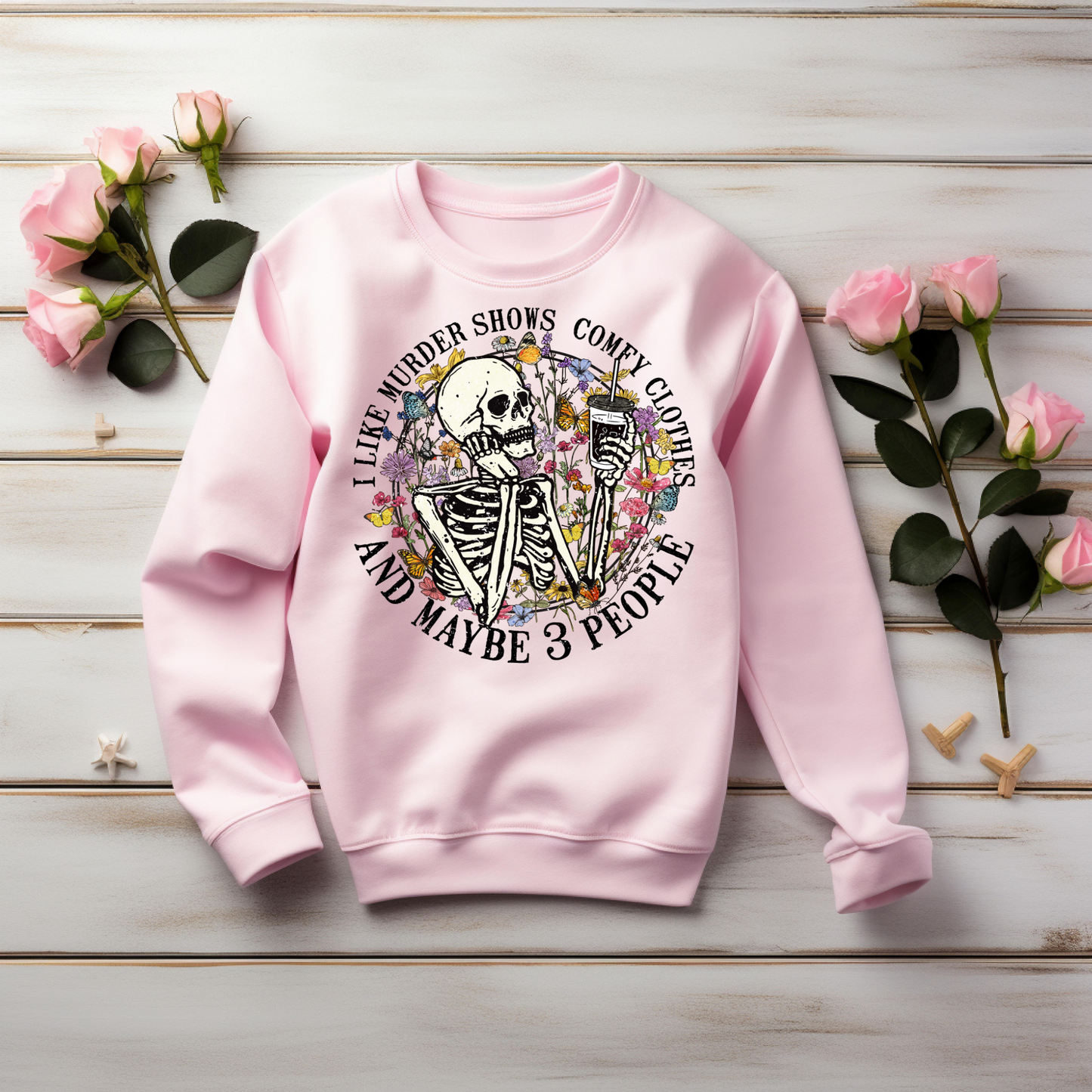 Skeleton Halloween Sweatshirt - Cozy Autumn Halloween Vibes Gift - Spooky Season Graphic Sweatshirt - Halloween Party Outfit