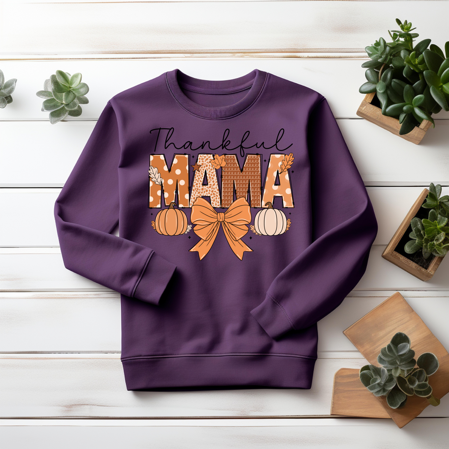 Thankful Mama Sweatshirt - Cozy Fall Apparel, Thanksgiving Shirt