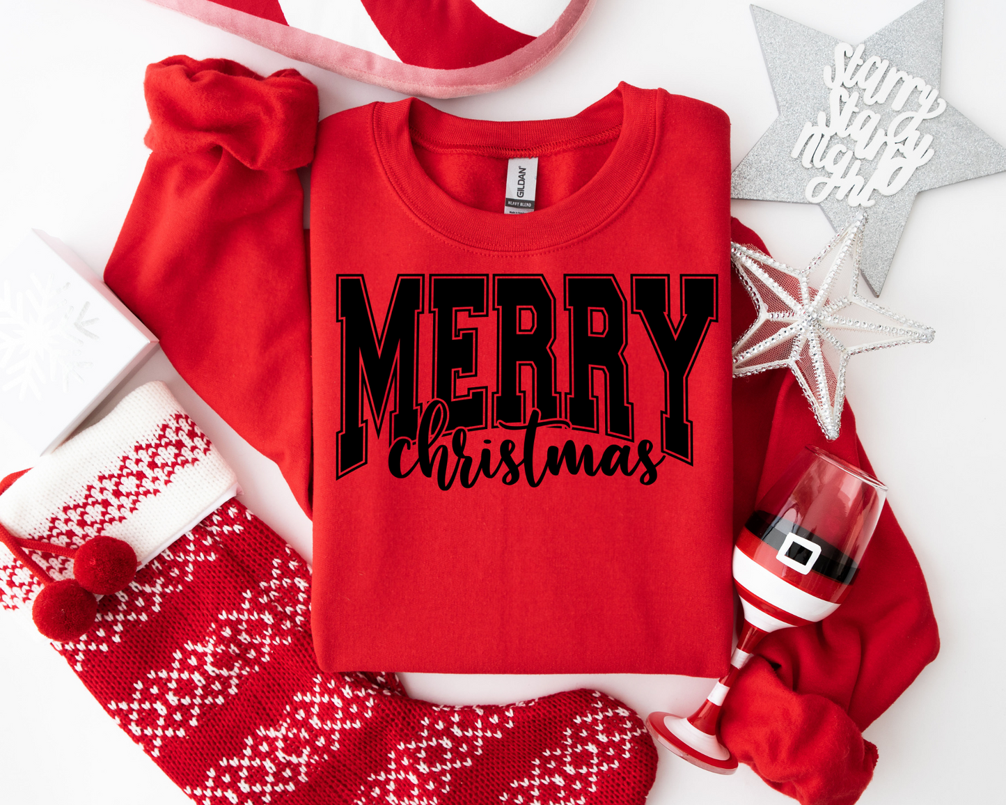 Merry Christmas Sweatshirt – Cozy Christmas Vibes Gift – Holiday Season Graphic Sweatshirt – Festive Winter Apparel (Copy)