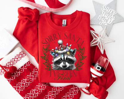 Sorry Santa I've been feral Sweatshirt – Christmas Vibes Gift