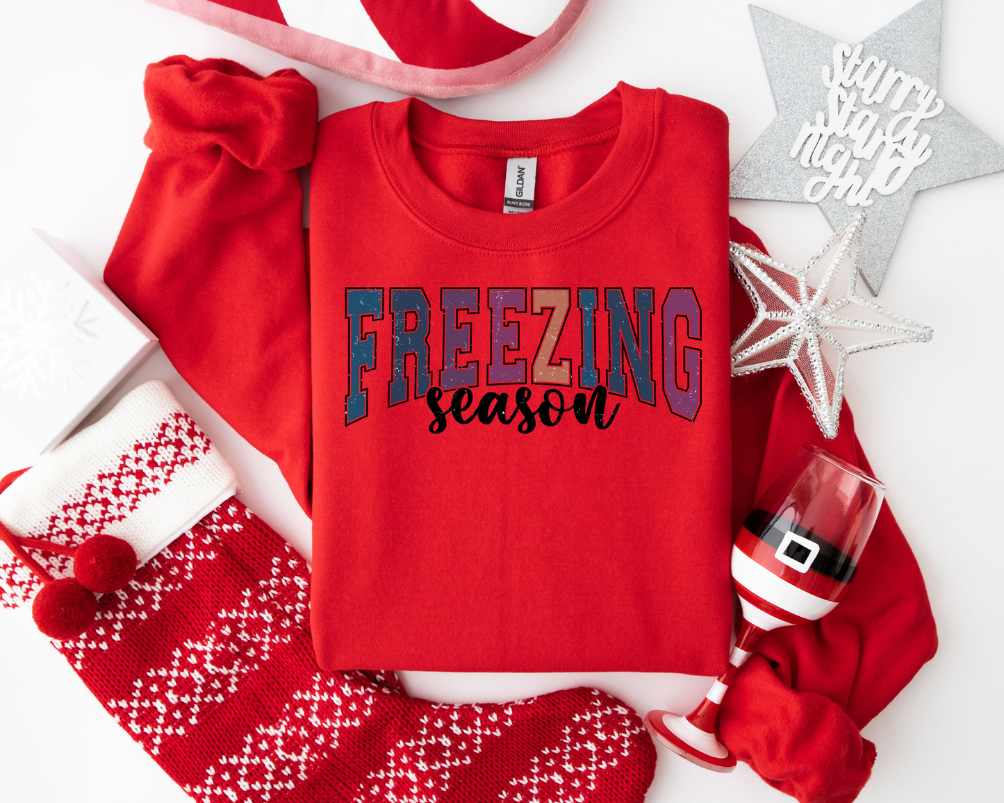 Freezing Season Sweatshirt – Christmas Vibes Gift