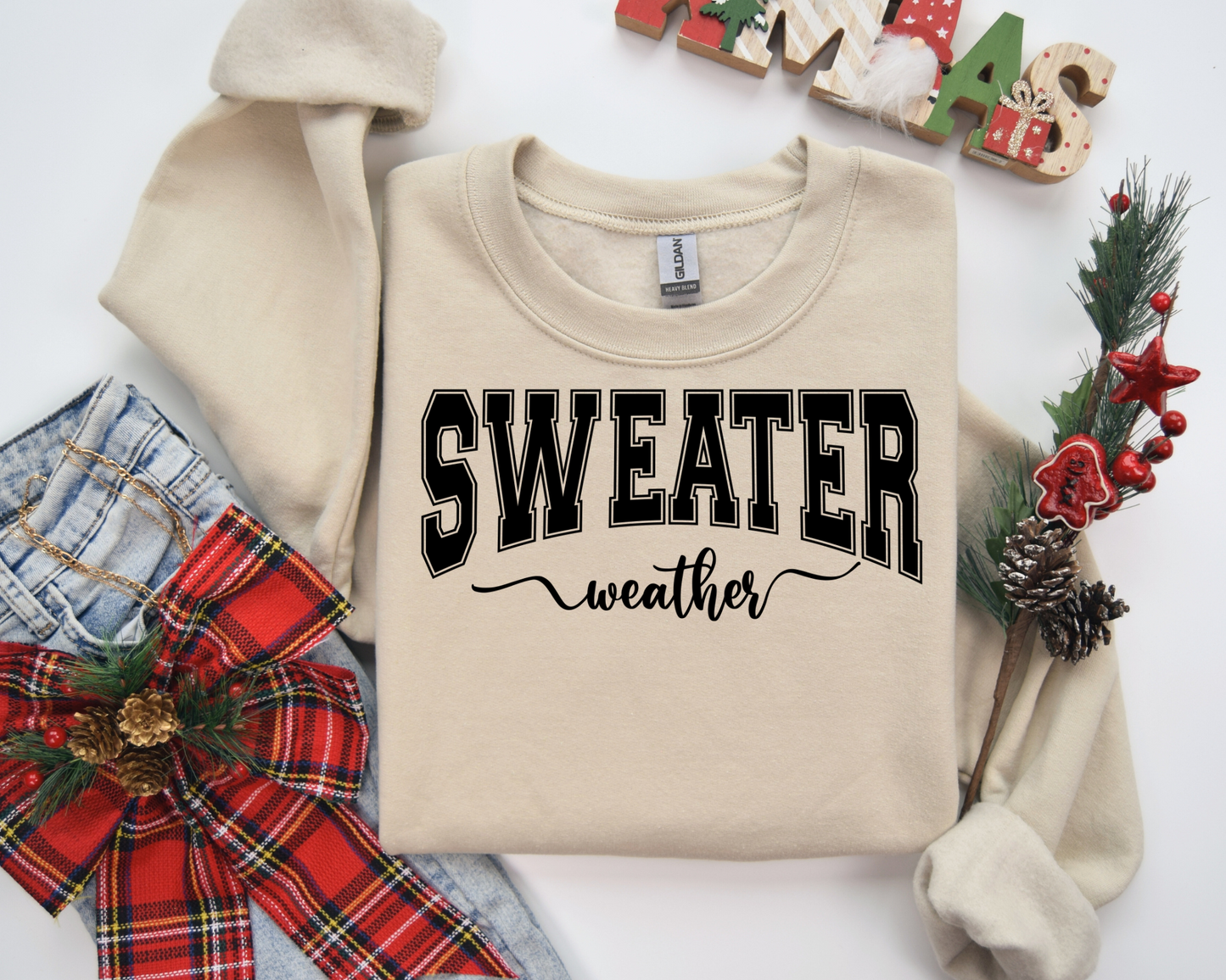 Sweater Weather, Christmas Sweatshirt – Christmas Vibes Gift