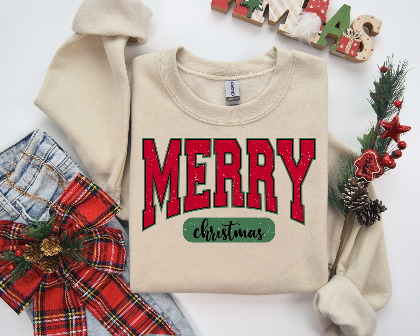 Merry Christmas Santa Retro Christmas Sweatshirt – Perfect Holiday Gift for Christmas