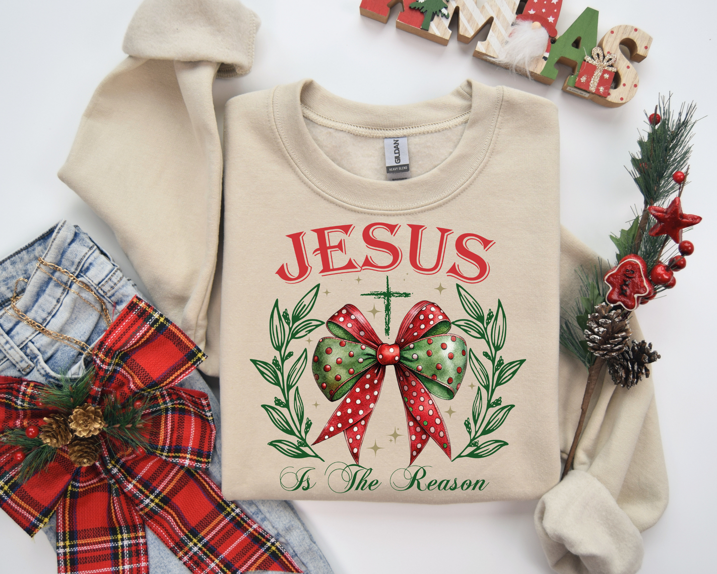 Jesus is the reason For the season Sweatshirt – Christmas Vibes Gift