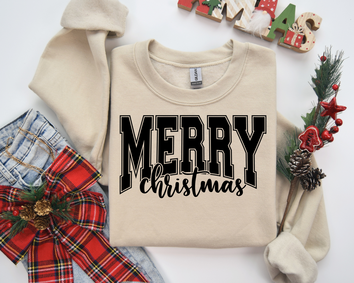 Merry Christmas Sweatshirt – Cozy Christmas Vibes Gift – Holiday Season Graphic Sweatshirt – Festive Winter Apparel (Copy)