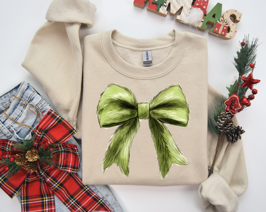 Christmas Coquette Bow Sweatshirt – Christmas Vibes Gift