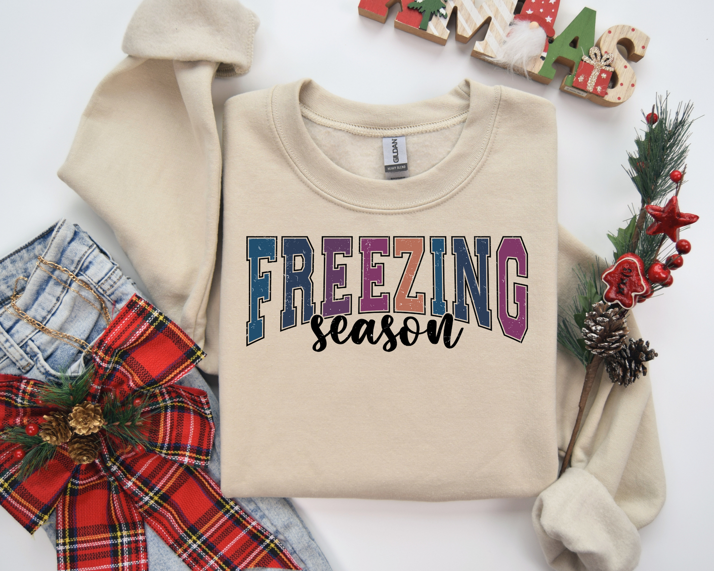 Freezing Season Sweatshirt – Christmas Vibes Gift