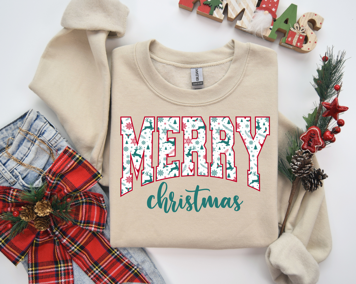 Merry Christmas Santa Retro Christmas Sweatshirt – Perfect Holiday Gift for Christmas