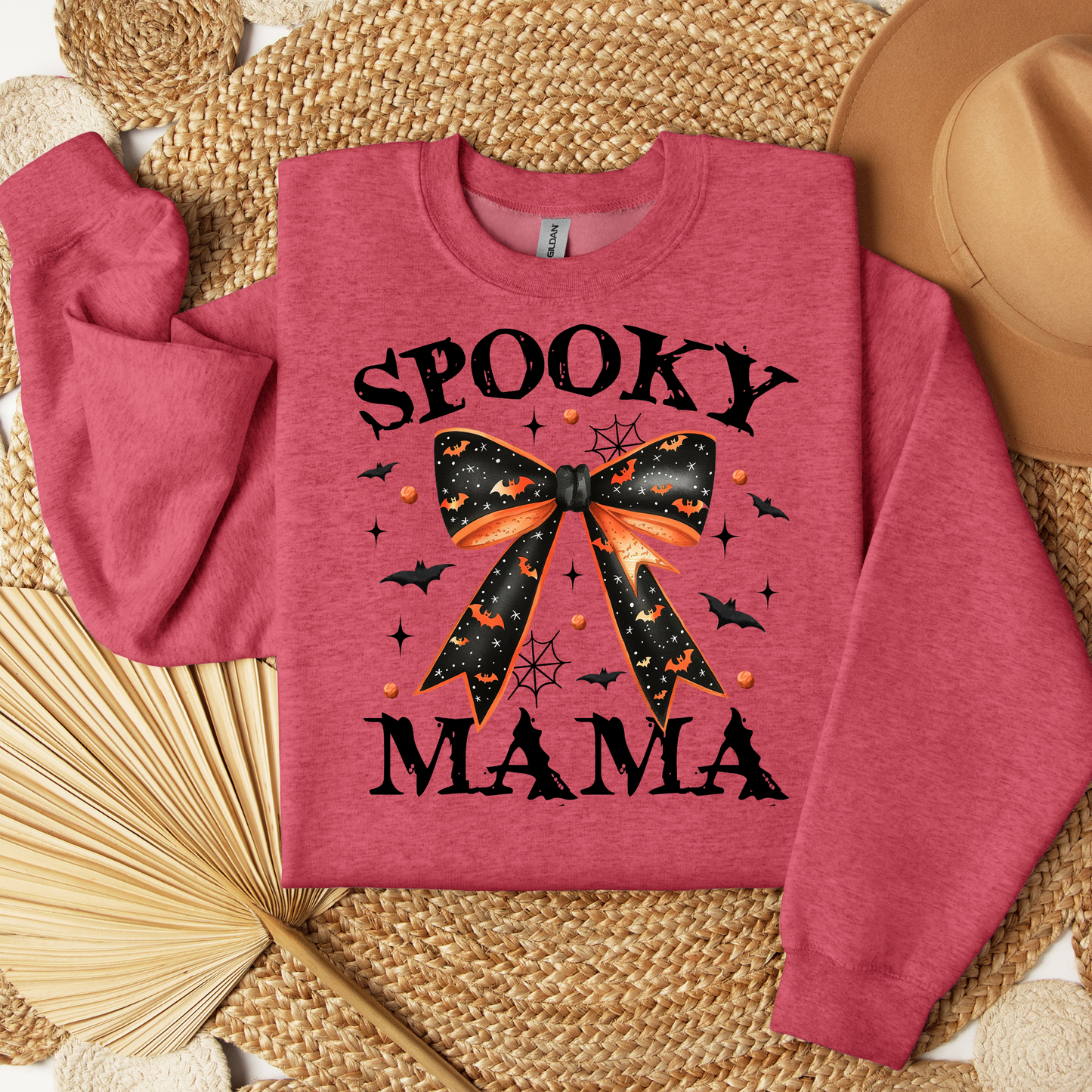 Halloween Sweatshirt - Spooky Mama Halloween Sweatshirt Cozy Autumn Halloween Vibes Gift