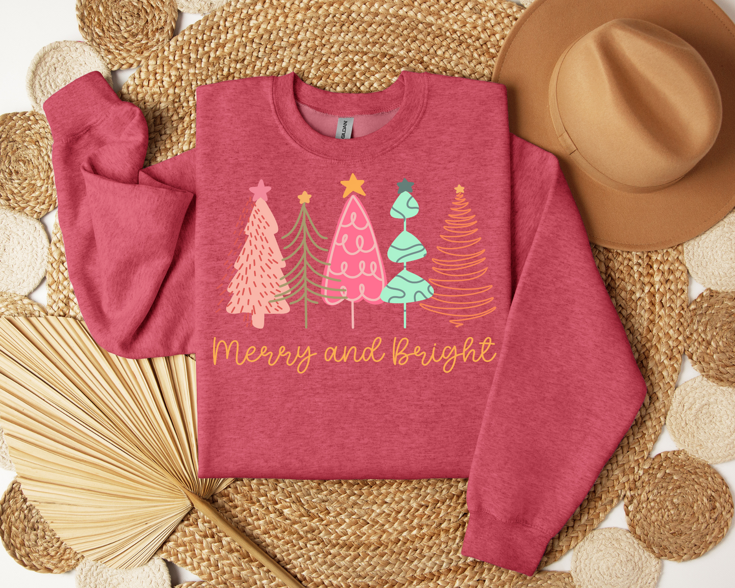 Merry And Bright Sweatshirt – Christmas Vibes Gift