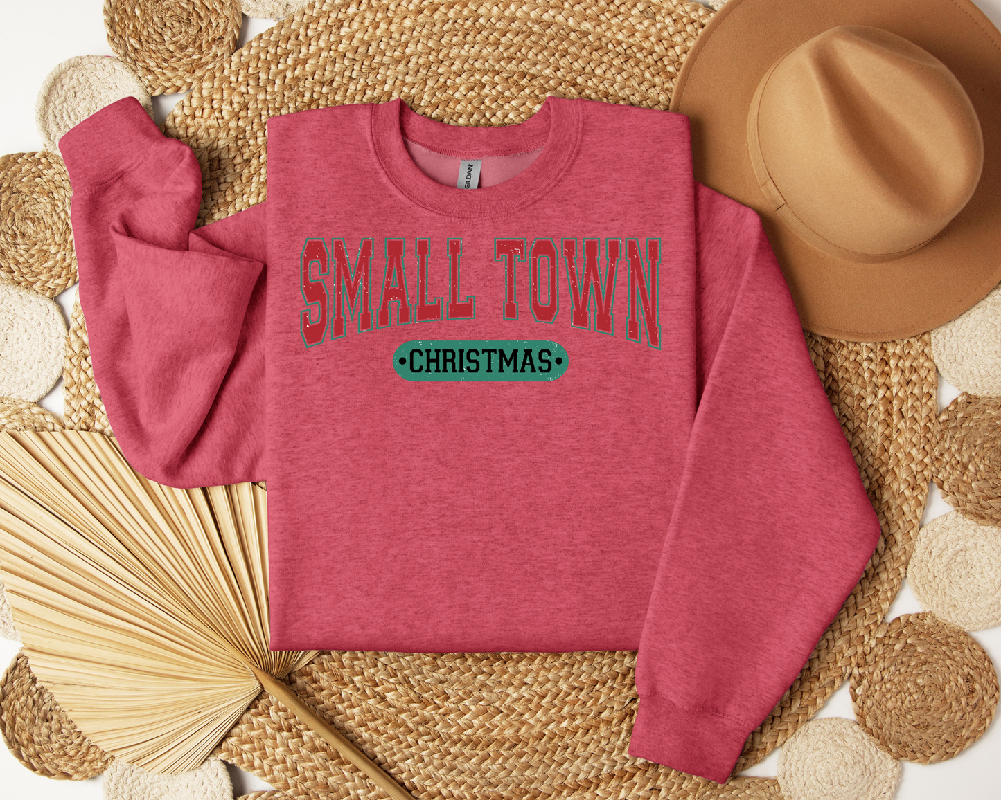 Small Town, Christmas Sweatshirt – Christmas Vibes Gift