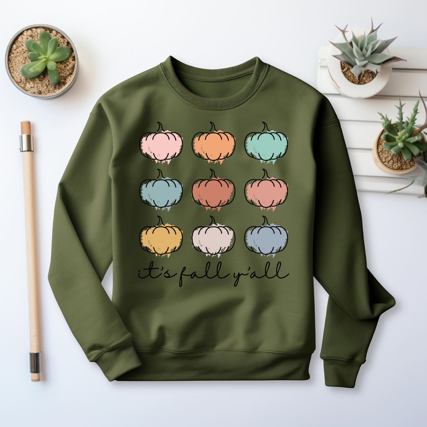 Thankful Sweatshirt - it's fall y'all, Thanksgiving Sweatshirt