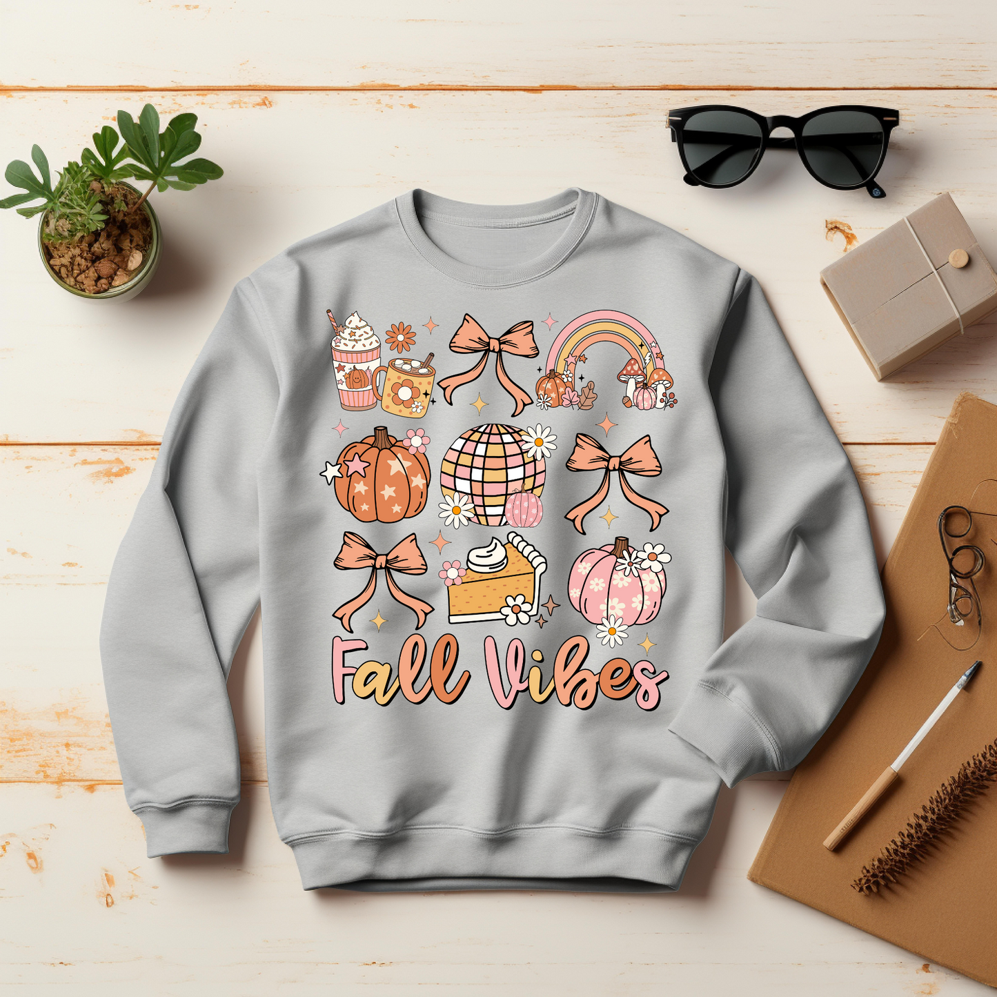 Thankful Sweatshirt - Fall Vibes Thanksgiving Sweatshirt