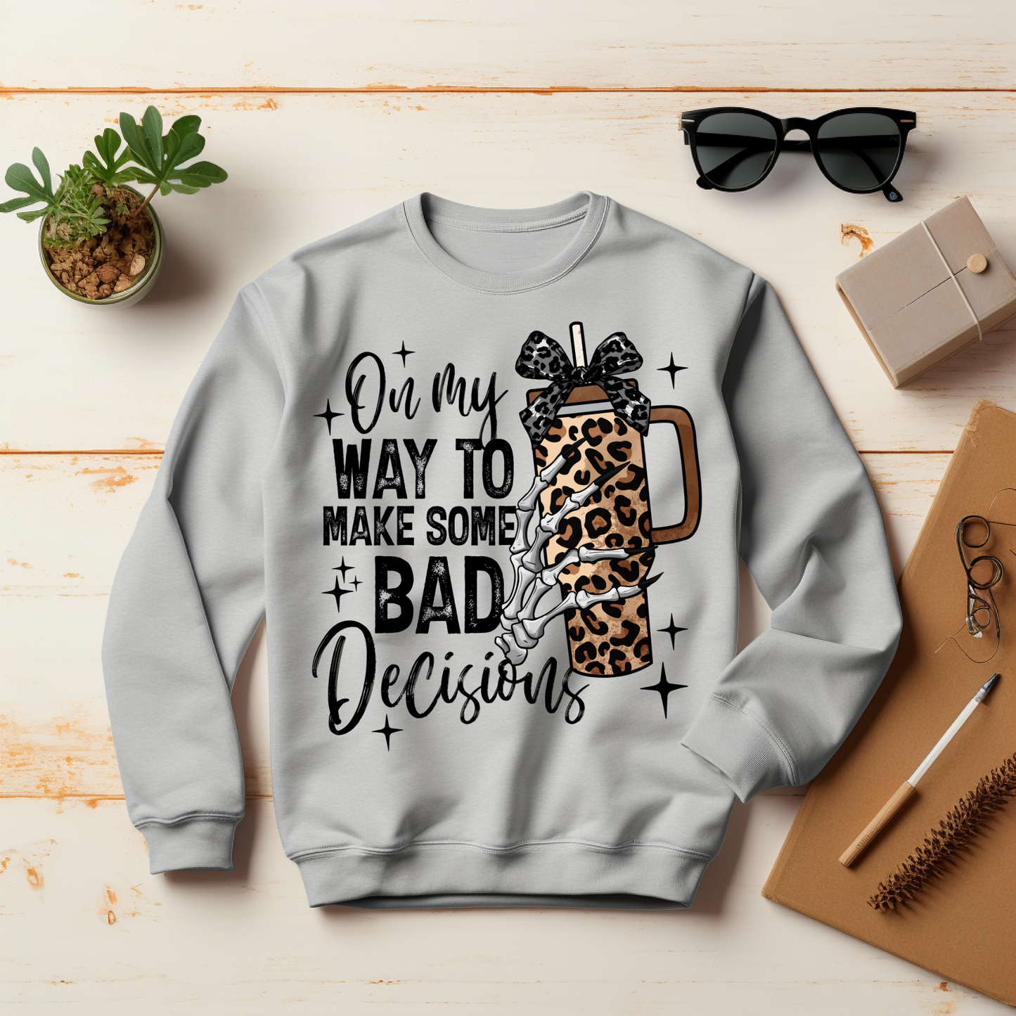 Halloween Sweatshirt - On My Way To Make Some Bad Decisions Halloween Sweatshirt