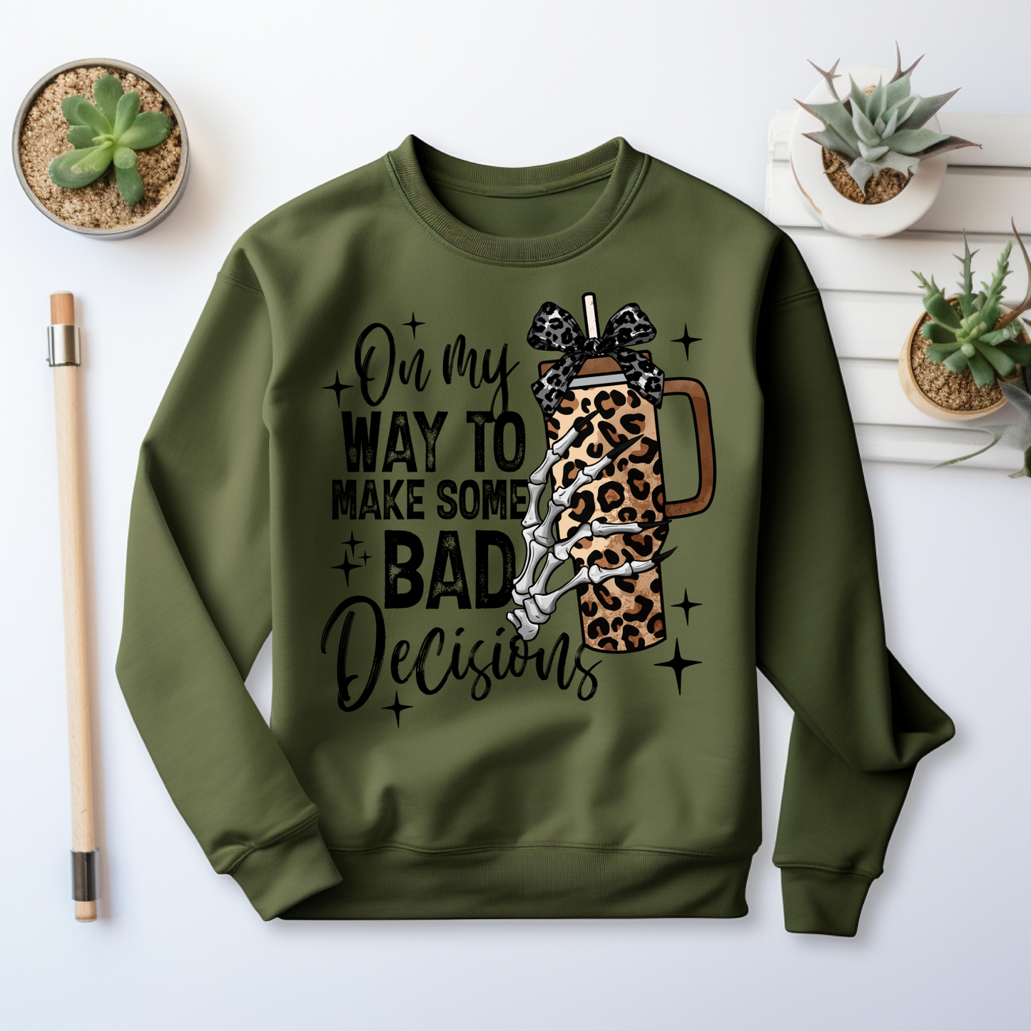 Halloween Sweatshirt - On My Way To Make Some Bad Decisions Halloween Sweatshirt