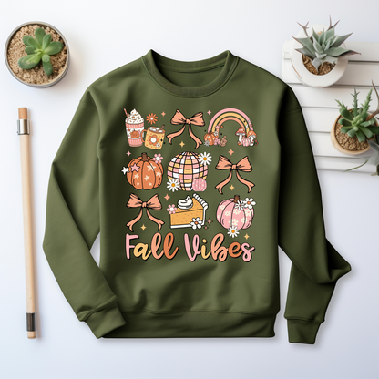 Thankful Sweatshirt - Fall Vibes Thanksgiving Sweatshirt