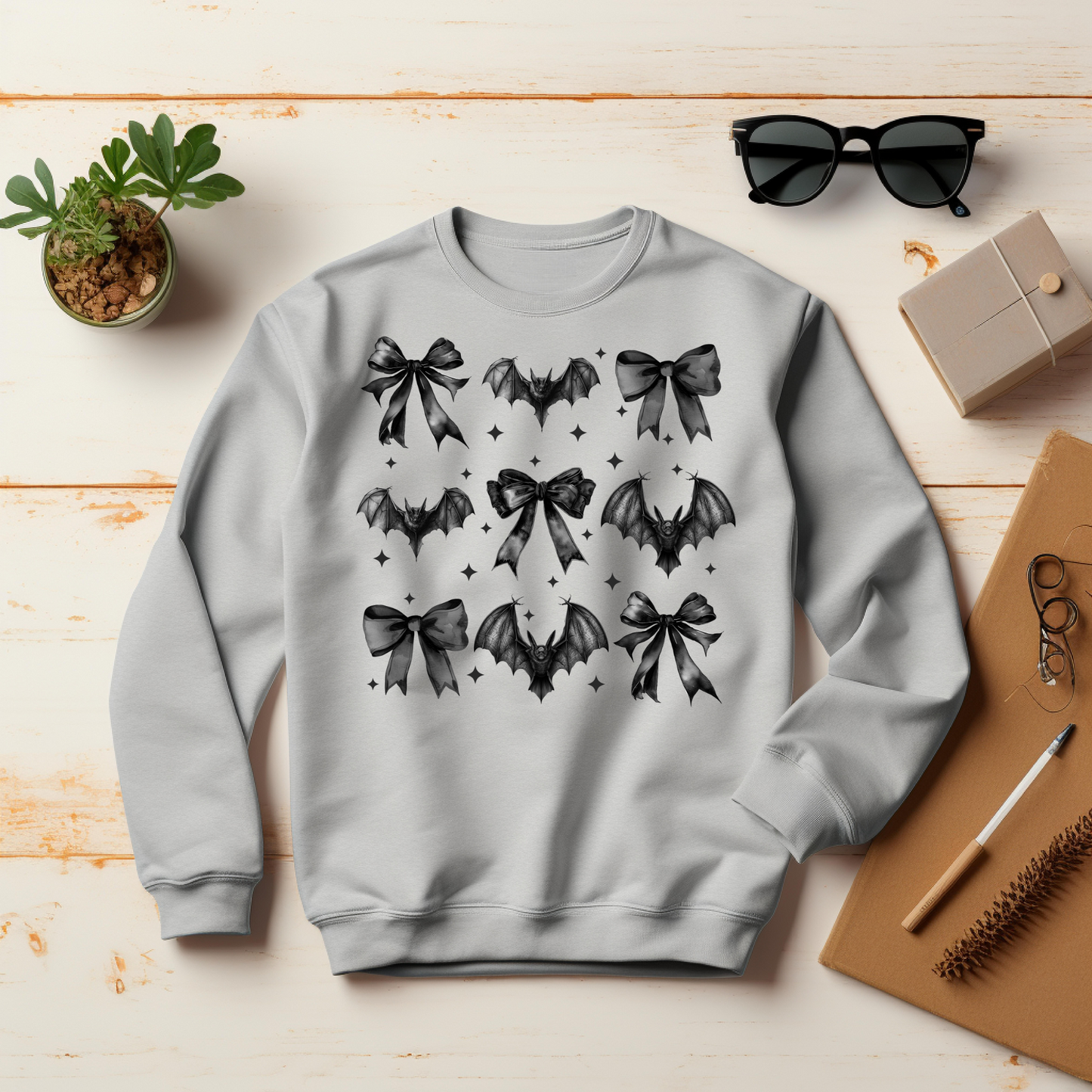 Retro Halloween Coquette Bow Sweatshirt - Cozy Autumn Halloween Vibes Gift (Copy)