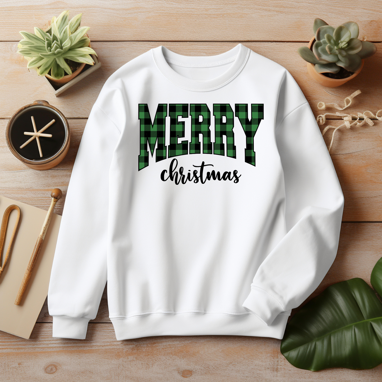 Merry Christmas Sweatshirt – Cozy Christmas Vibes Gift – Holiday Season Graphic Sweatshirt – Festive Winter Apparel