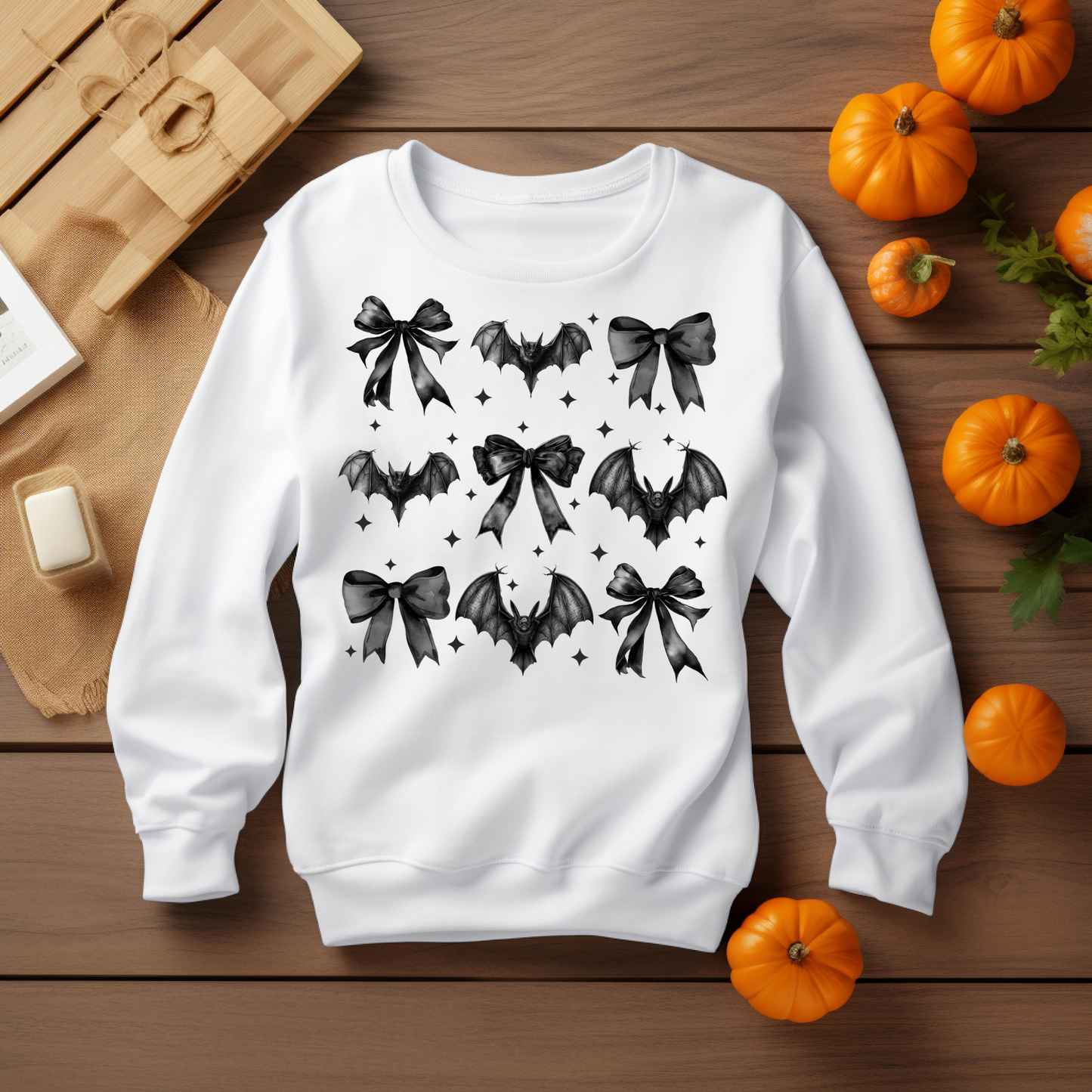 Retro Halloween Coquette Bow Sweatshirt - Cozy Autumn Halloween Vibes Gift (Copy)