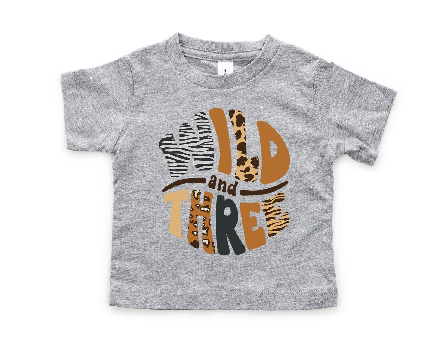 Wild And Three Safari Birthday Shirt