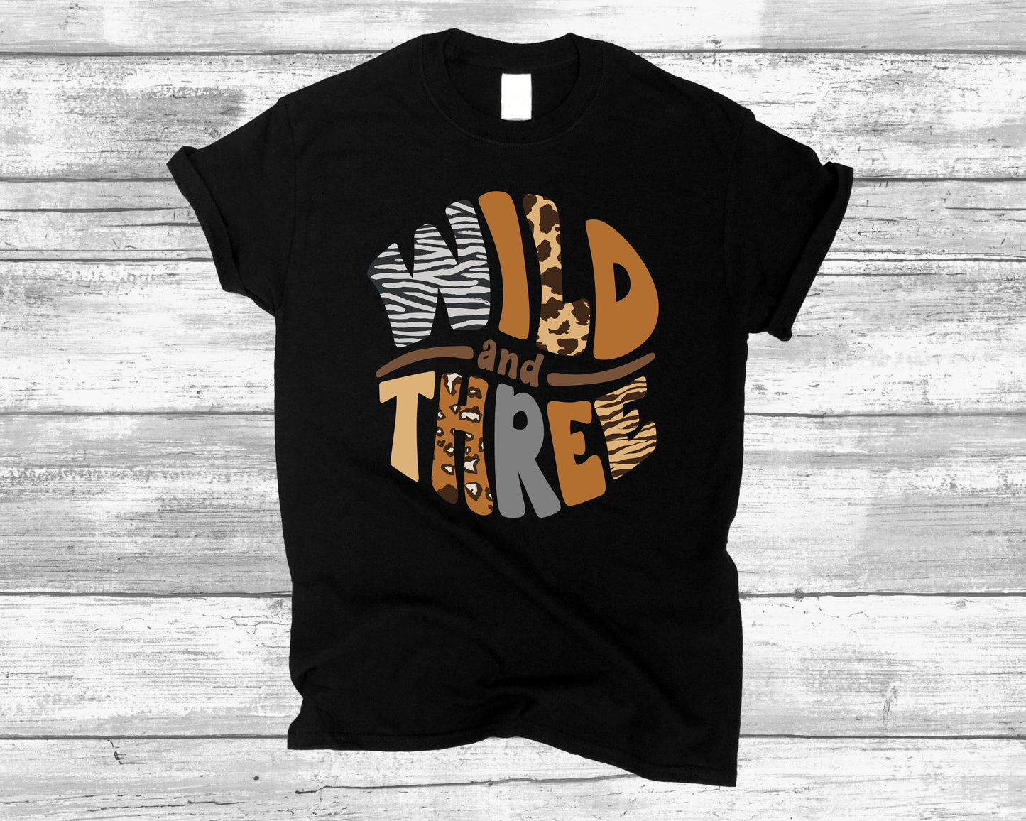 Wild And Three Safari Birthday Shirt