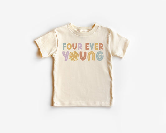 Four ever young Birthday Shirt, Four Birthday Shirt, 4th Birthday Shirt