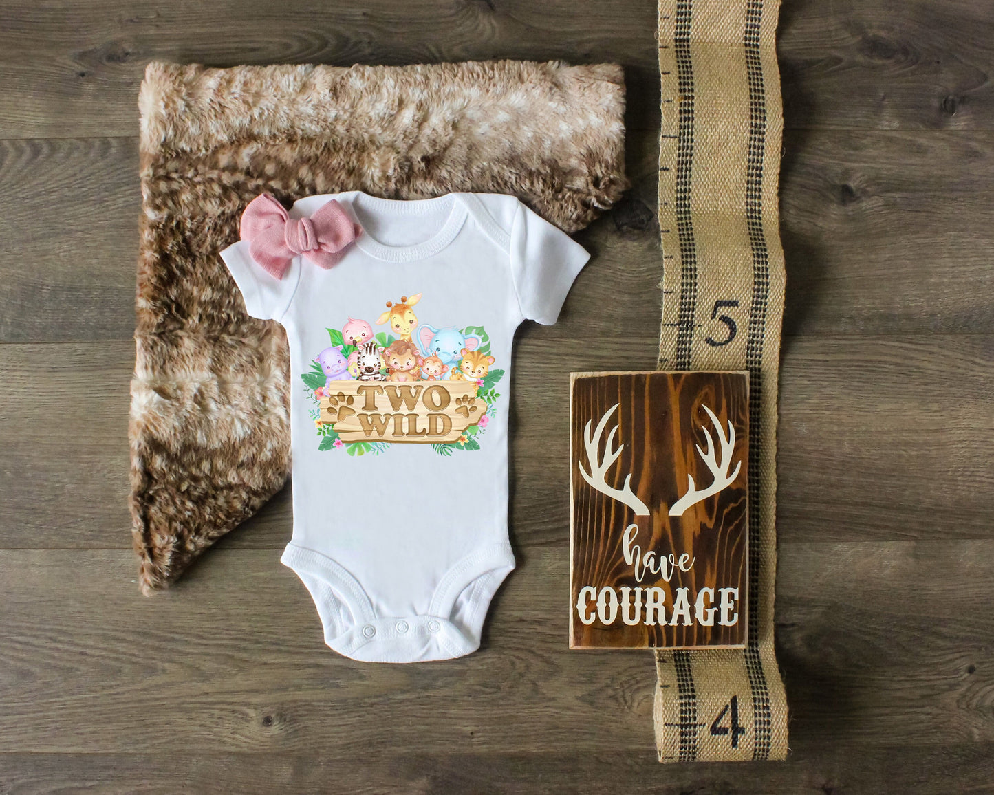 Two Wild Safari 2nd Birthday Shirt, Personalized Jungle Second Birthday T-Shirt