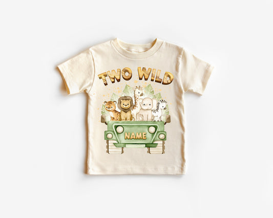 Two Wild Named Safari Birthday Shirt