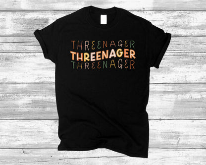 Threenager Birthday Shirt, Third Birthday Shirt, 3rd Birthday Shirt