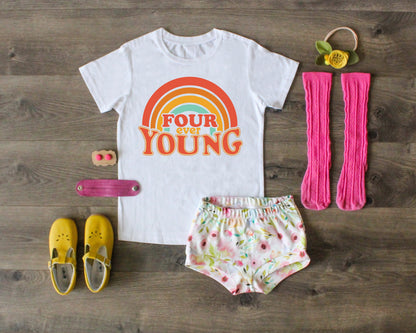 Four Ever Young Birthday Shirt