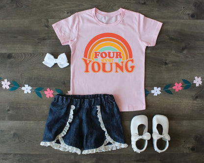 Four Ever Young Birthday Shirt