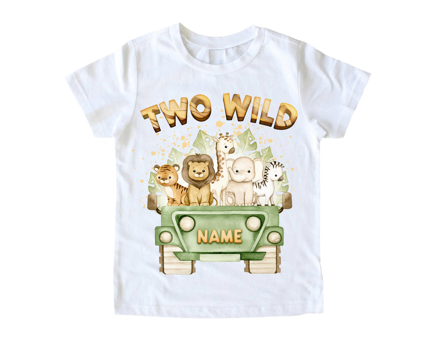 Two Wild Named Safari Birthday Shirt