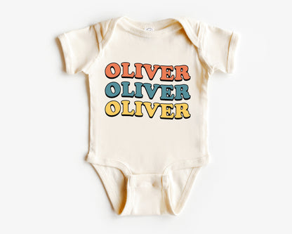 Named Retro Onesie® Custom Personalized Shirt