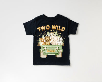 Two Wild Named Safari Birthday Shirt