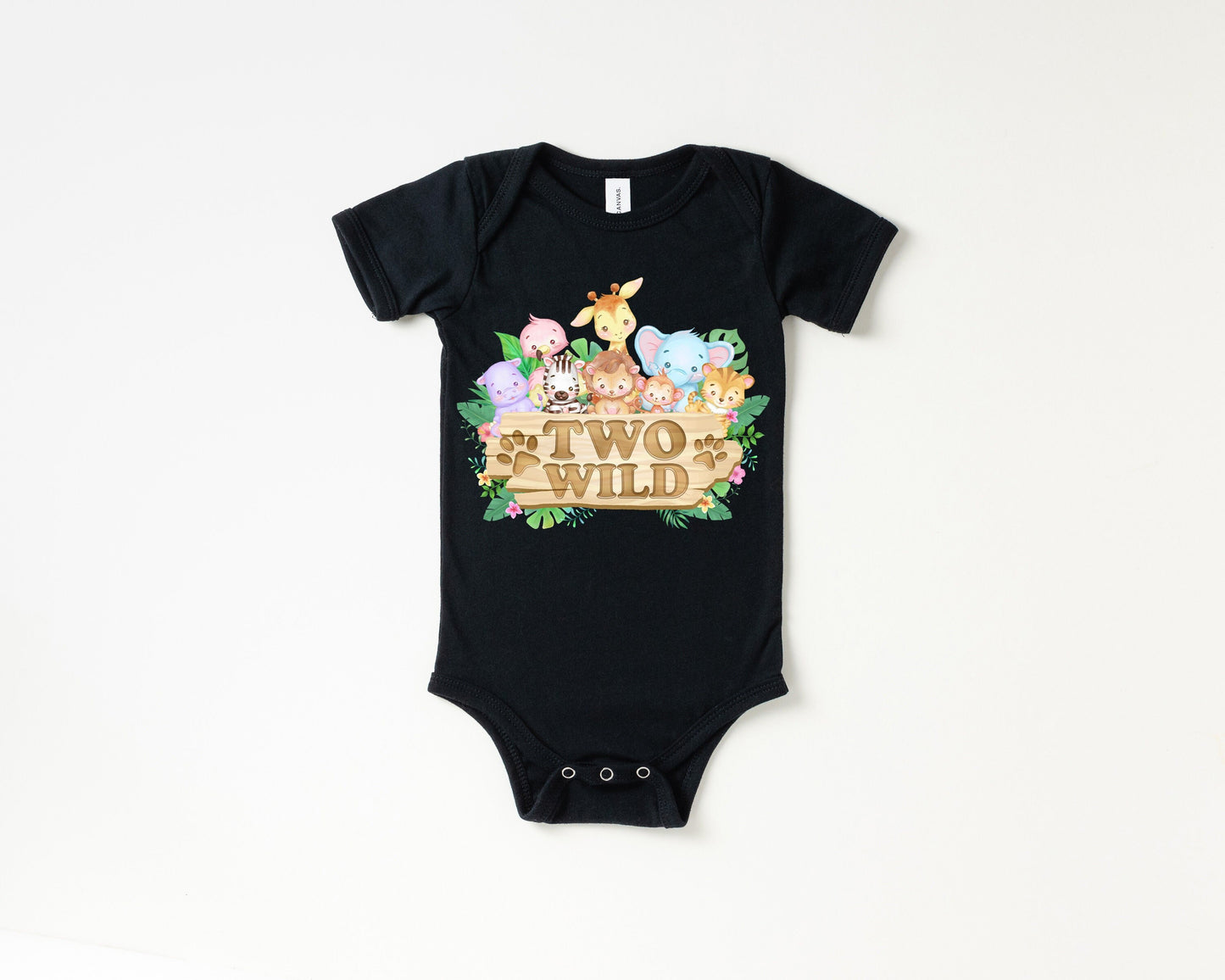 Two Wild Safari 2nd Birthday Shirt, Personalized Jungle Second Birthday T-Shirt