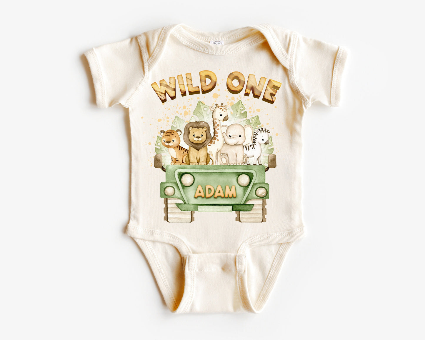 Wild One Safari, Custom Named Birthday Shirt, Safari Birthday Theme, Birthday Boy Retro Safari T-shirt