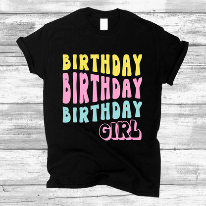 Birthday girl shirt, girls birthday shirt, retro birthday girl t shirt