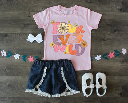 Four ever wild Birthday Shirt, Four Birthday Shirt, 4th Birthday Shirt