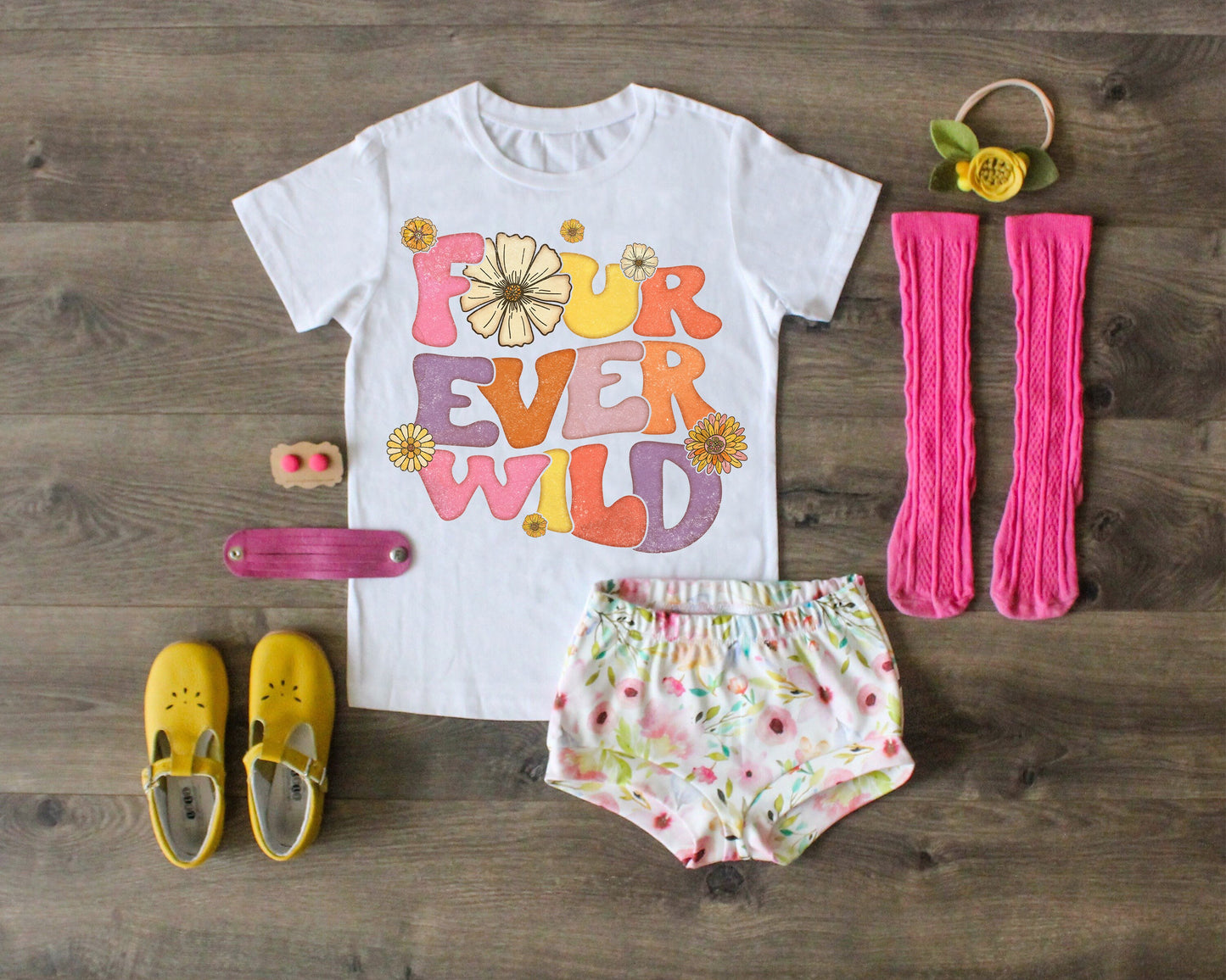 Four ever wild Birthday Shirt, Four Birthday Shirt, 4th Birthday Shirt