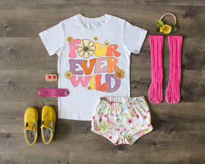 Four ever wild Birthday Shirt, Four Birthday Shirt, 4th Birthday Shirt