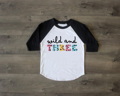 Wild And Three Birthday Shirt, Third Birthday Shirt, 3rd Birthday Shirt