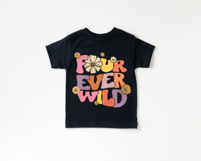 Four ever wild Birthday Shirt, Four Birthday Shirt, 4th Birthday Shirt