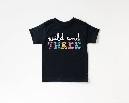 Wild And Three Birthday Shirt, Third Birthday Shirt, 3rd Birthday Shirt