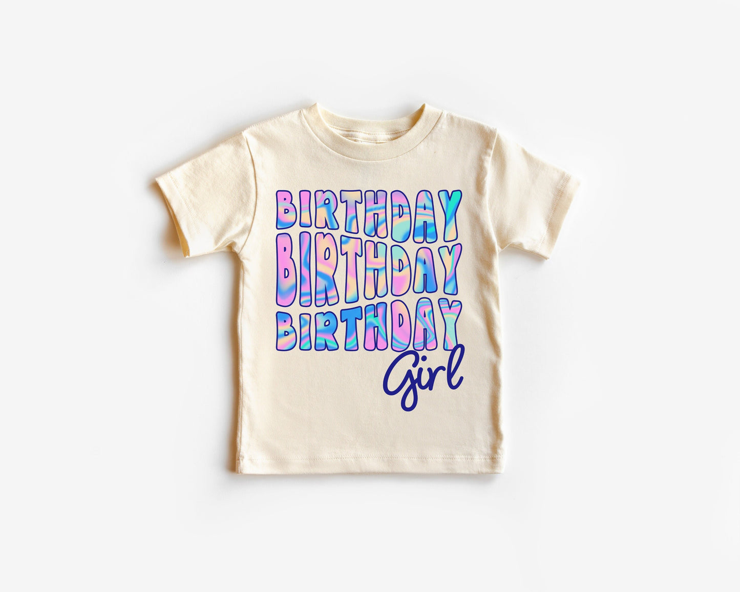 Birthday Girl Shirt, Rainbow Retro Birthday Girl T Shirt