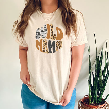 Wild Mama Safari Shirt, Woman Safari Theme T Shirt