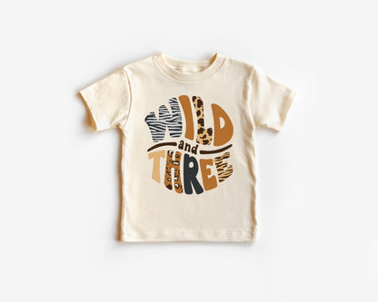 Wild And Three Safari Birthday Shirt