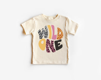 Wild One Safari Birthday Pink Shirt Designed by The Happy Mail Place