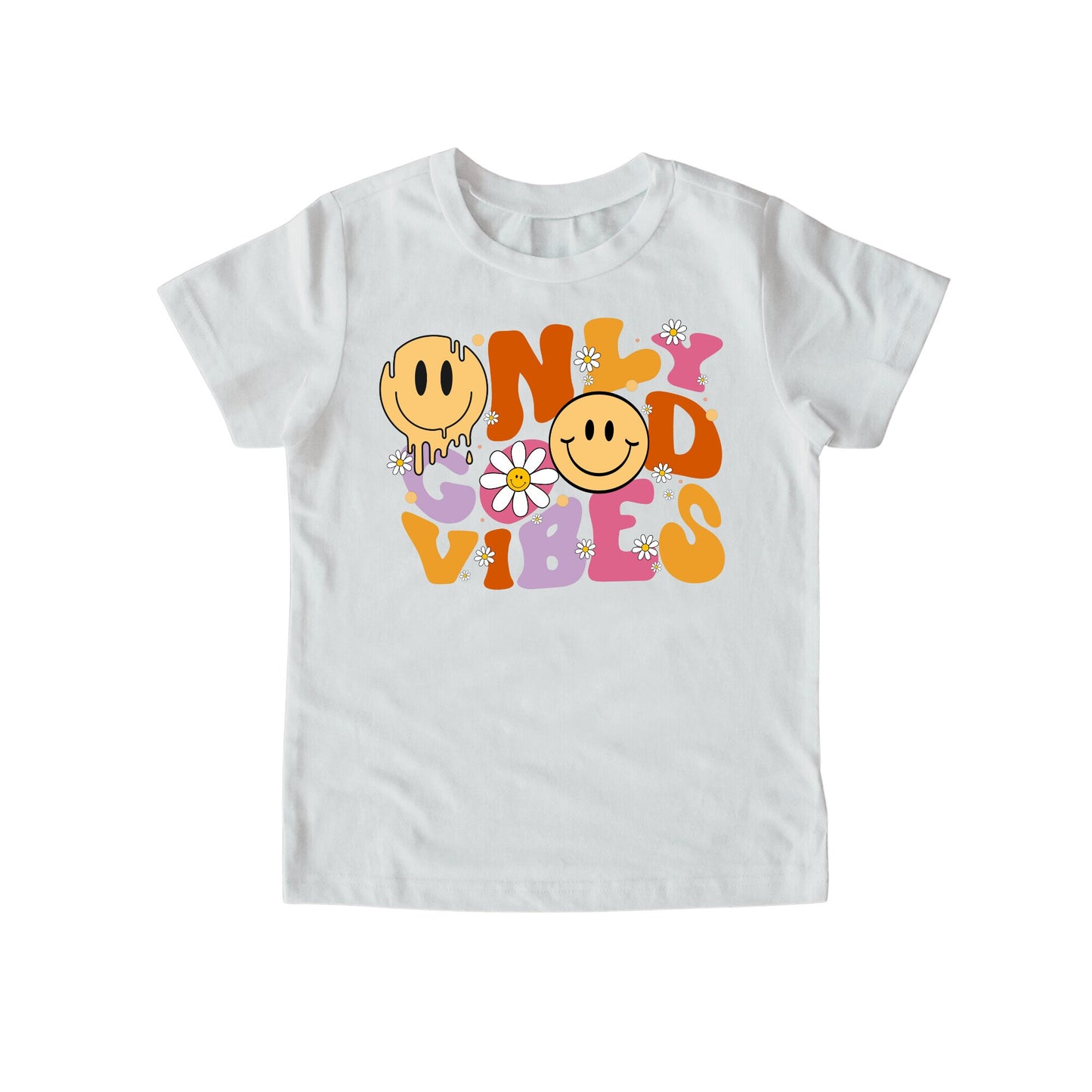 Only Good Vibes Shirt, Retro Toddler Shirt