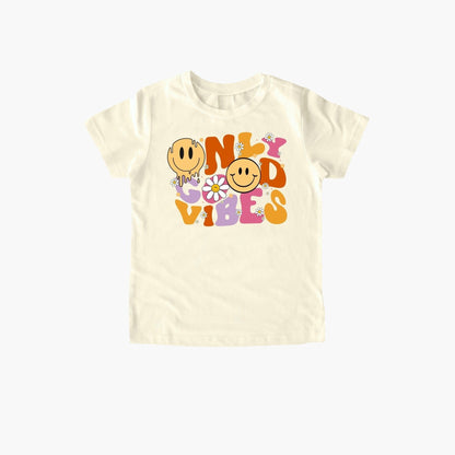 Only Good Vibes Shirt, Retro Toddler Shirt